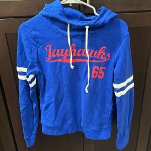Victorias Secret PINK Kansas University Jayhawks KU Collegiate Hoodie Size XS
